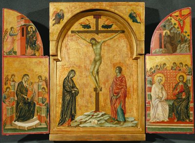 Triptychon - Kreuzigung und andere Szenen von Duccio di Buoninsegna